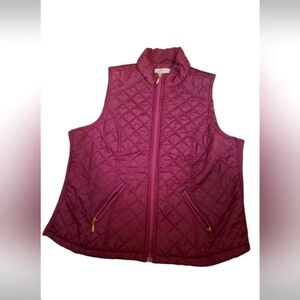 Laura Scott Quilted Zip Vest Size 1X
